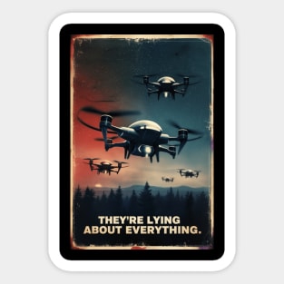 New Jersey Drones UFO Conspiracy Sticker
